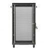 Lanberg Szafa instalacyjna rack stojąca 19 22U 600x1000 czarna drzwi    perforowane ( flat pack)